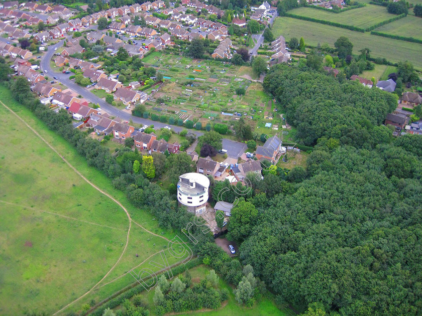 Water Tower & Allotments 
 Keywords: Aerial Pictures barming maidstone hospital hermitage lane